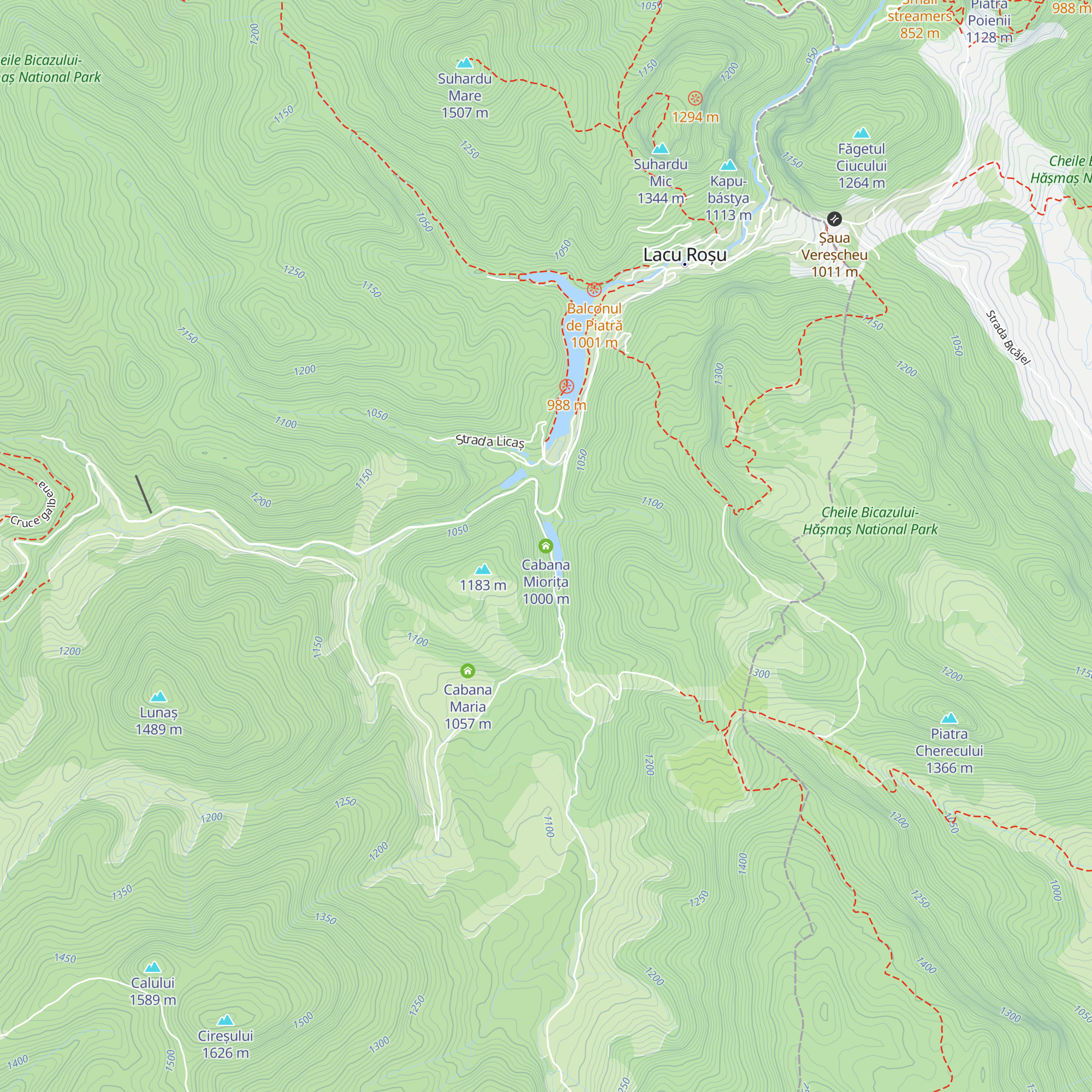 Cabana Miorița map
