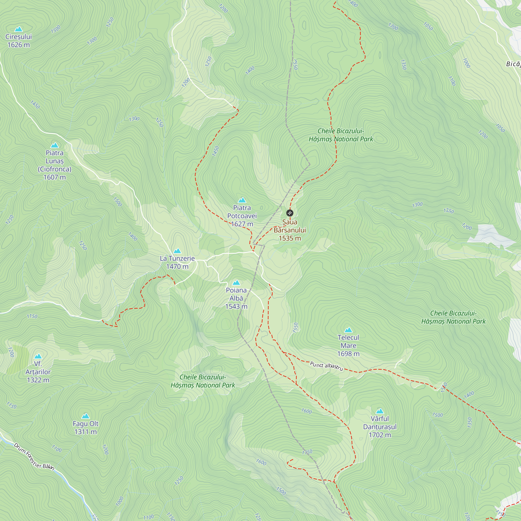 Menedékház map