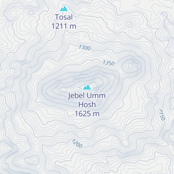 Map of Jebel Umm Hosh
