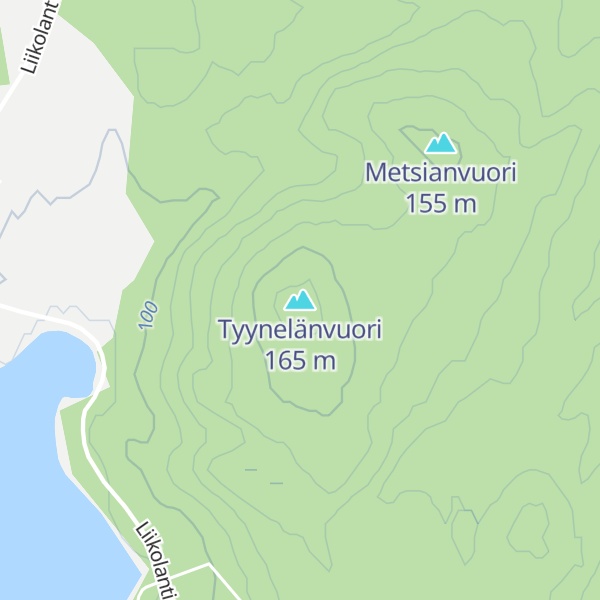 Map of Tyynelänvuori