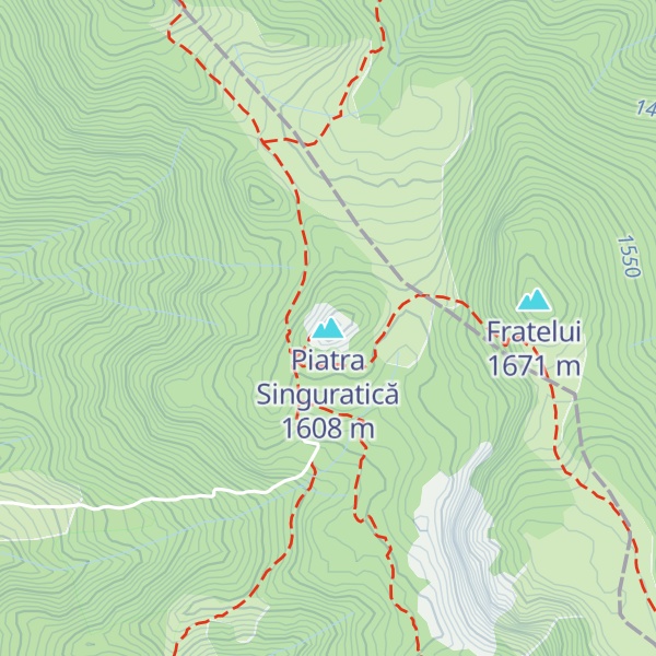 Map of Piatra Singuratică