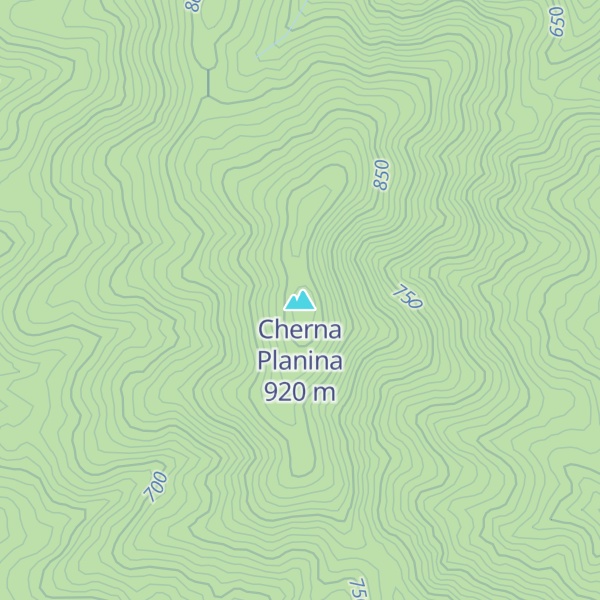 Map of Cherna Planina