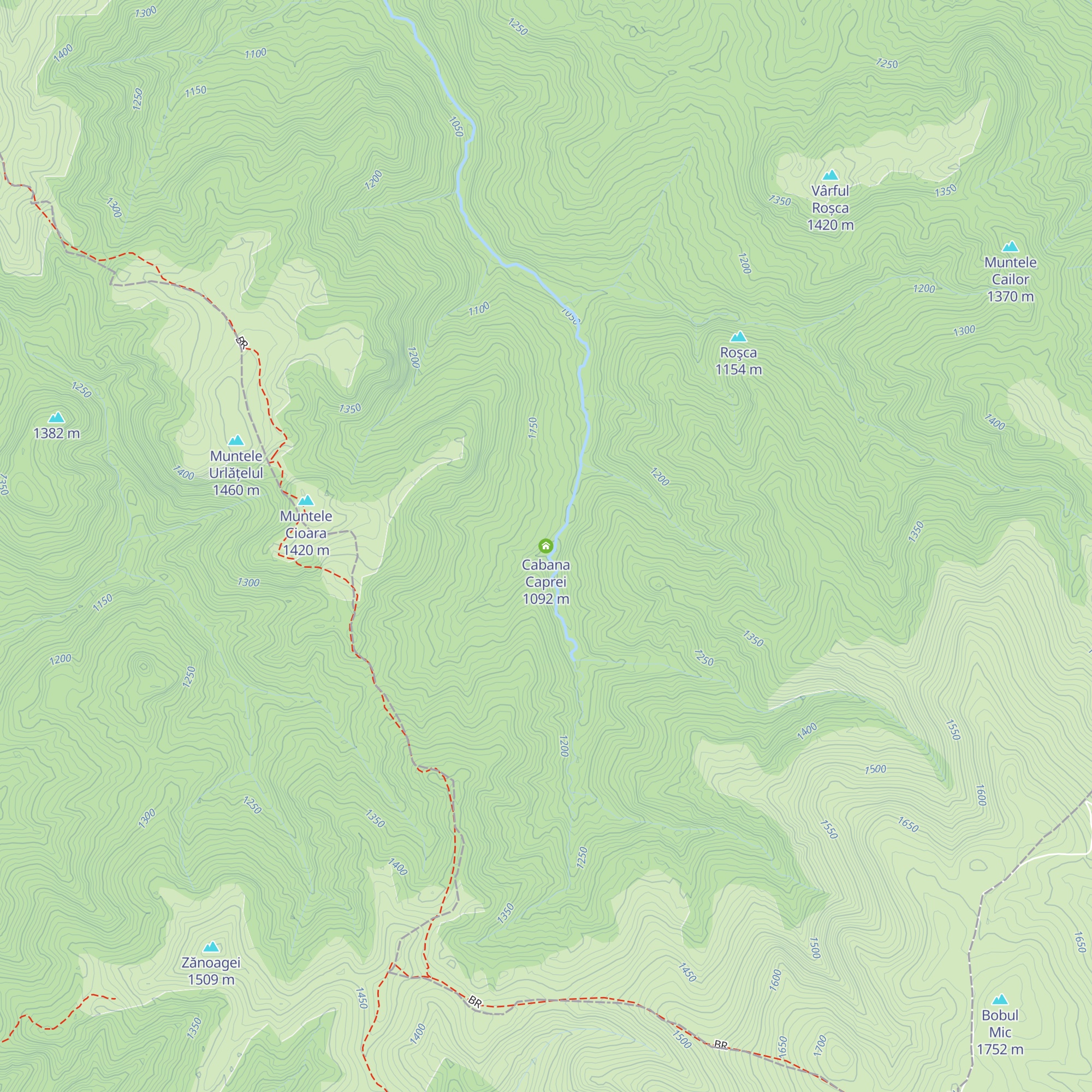Cabana Caprei map