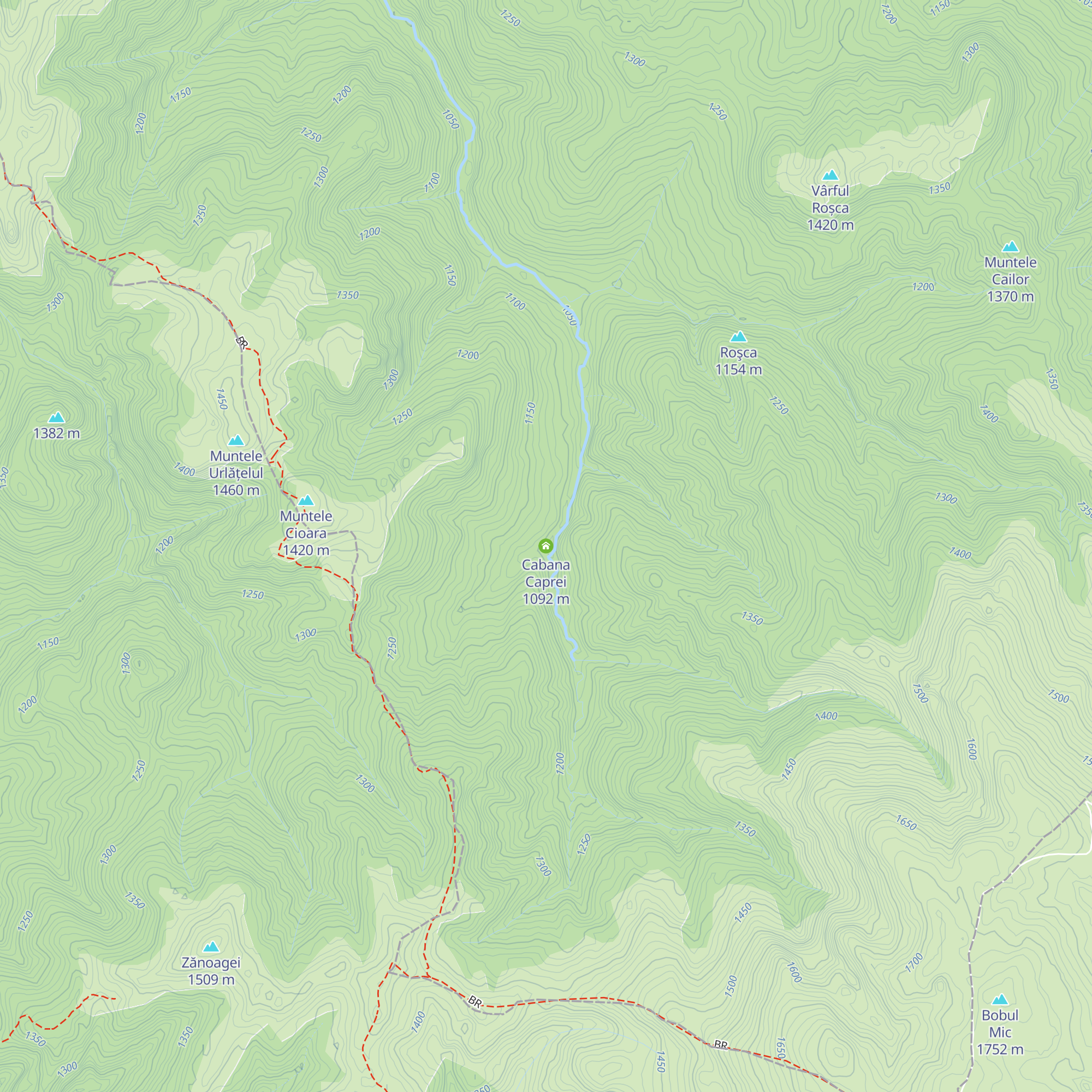 Cabana Caprei map