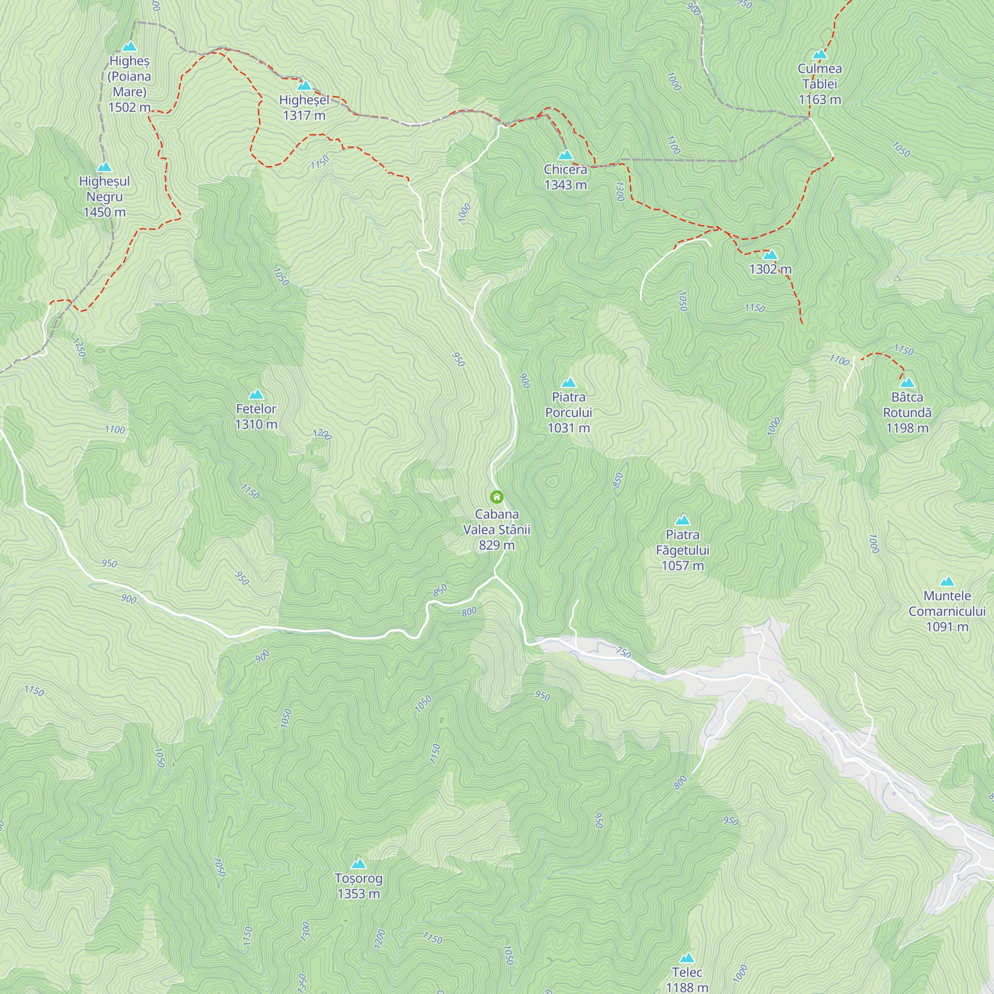 Cabana Valea Stânii map