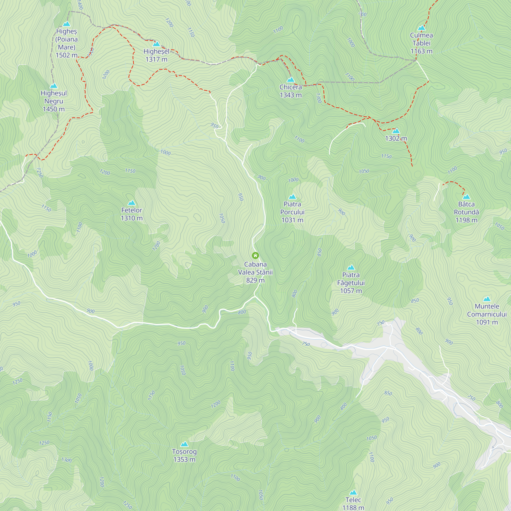 Cabana Valea Stânii map