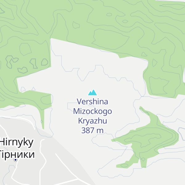 Map of Vershina Mizockogo Kryazhu