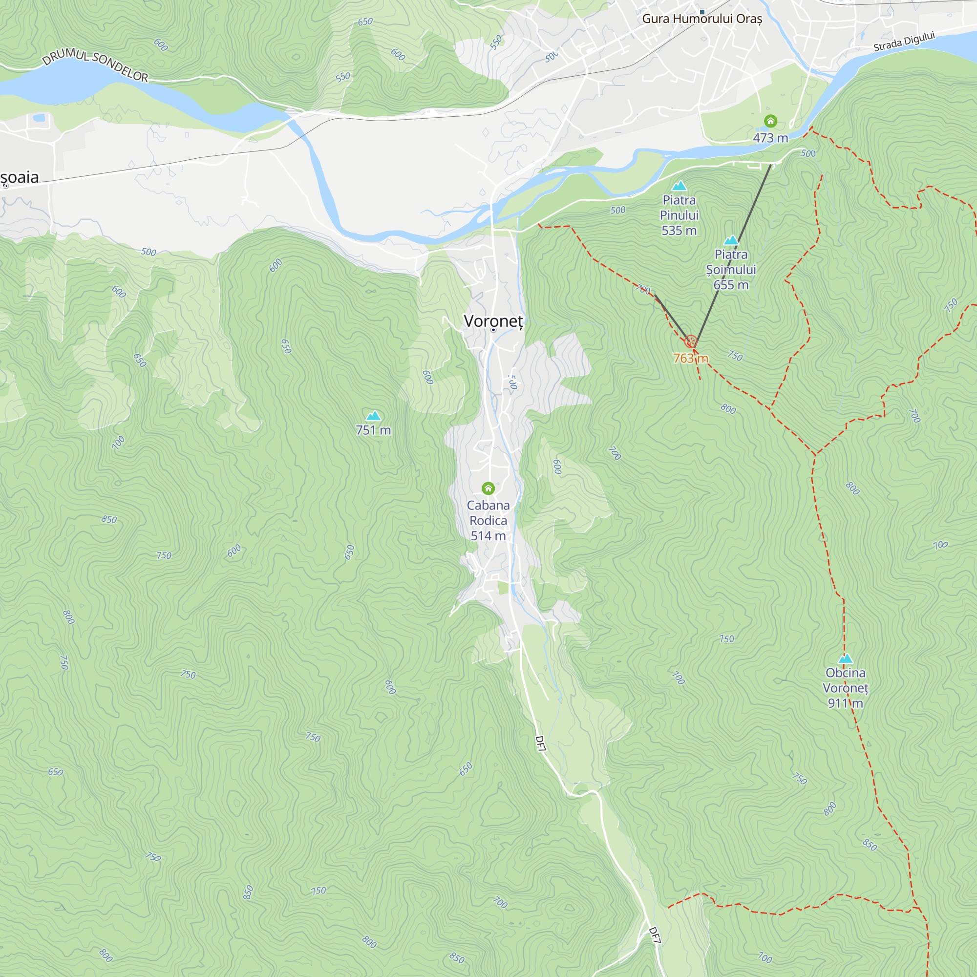 Cabana Rodica map