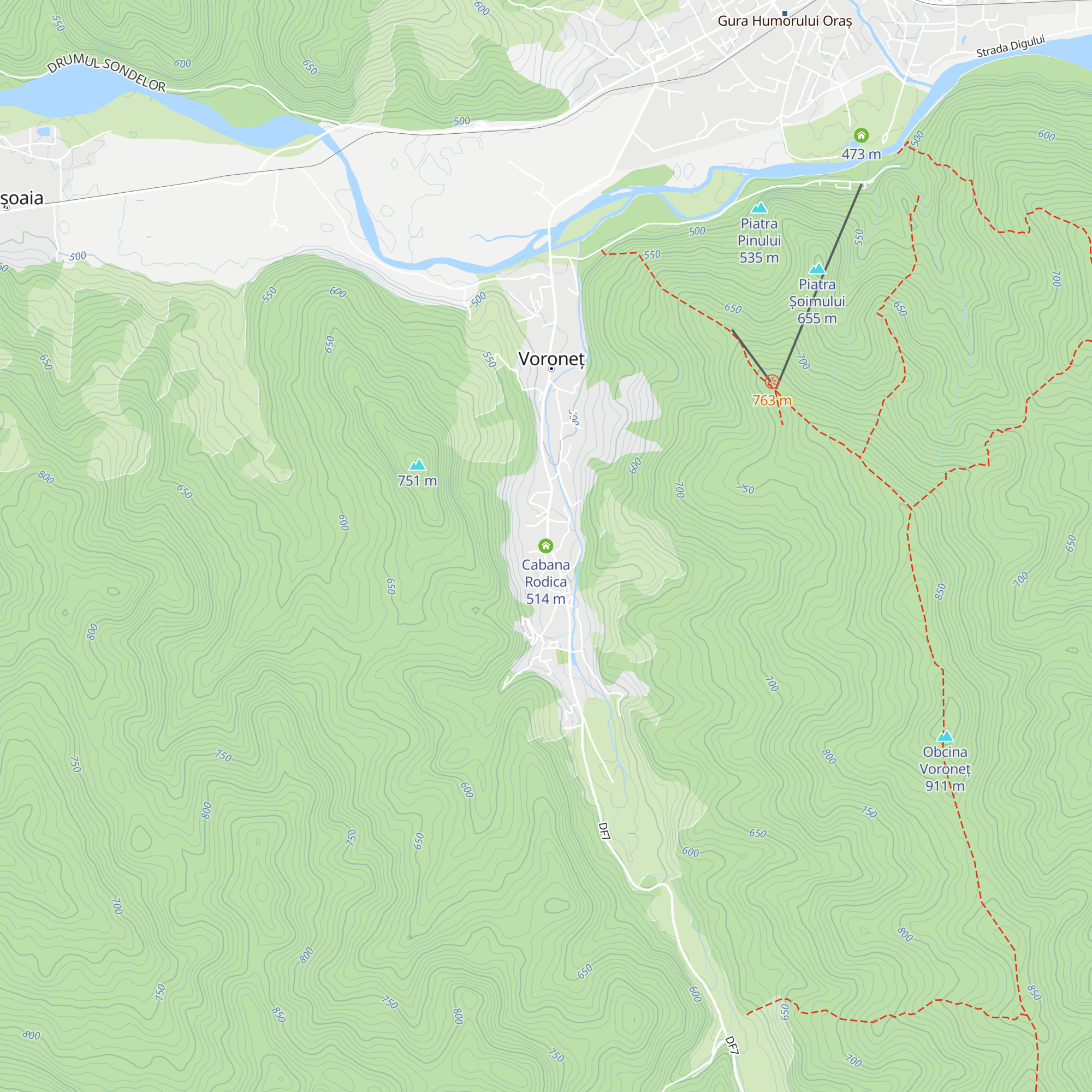 Cabana Rodica map
