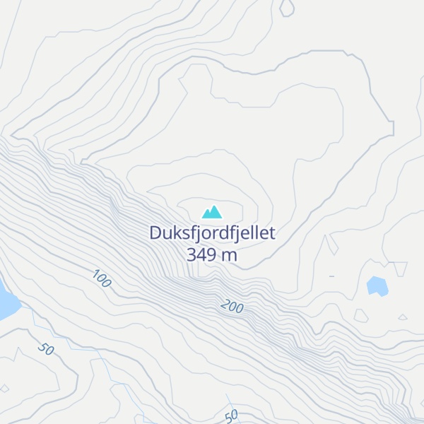 Map of Duksfjordfjellet