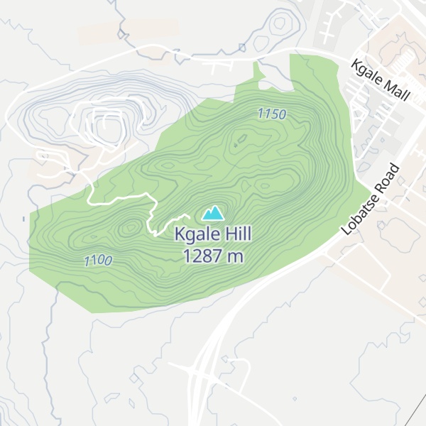 Map of Kgale Hill