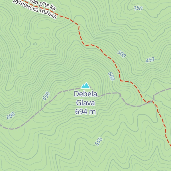 Map of Debela Glava