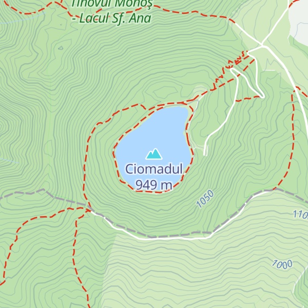 Map of Ciomadul