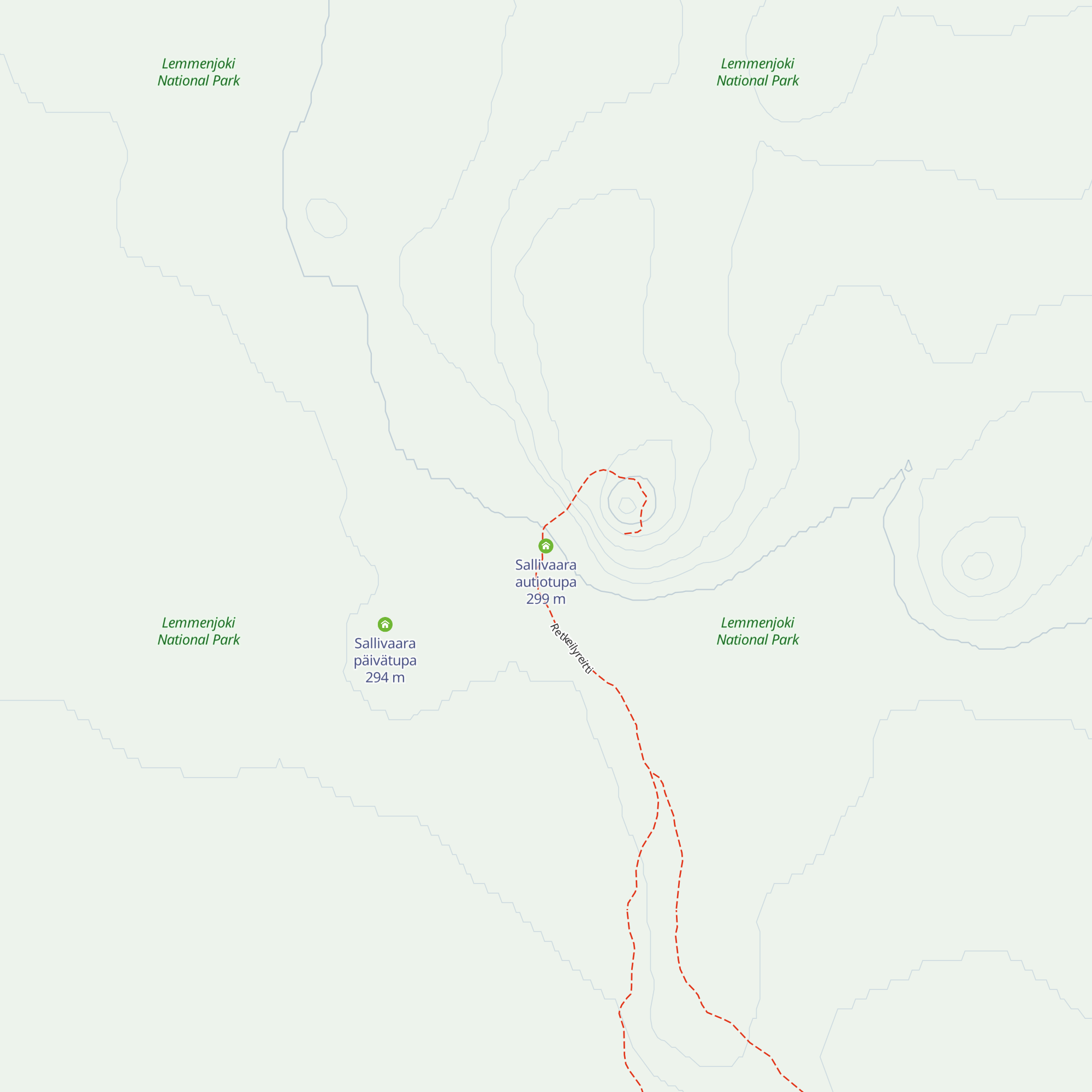 Sallivaara autiotupa map