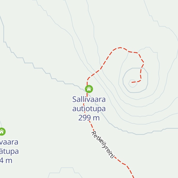 Map of Sallivaara autiotupa