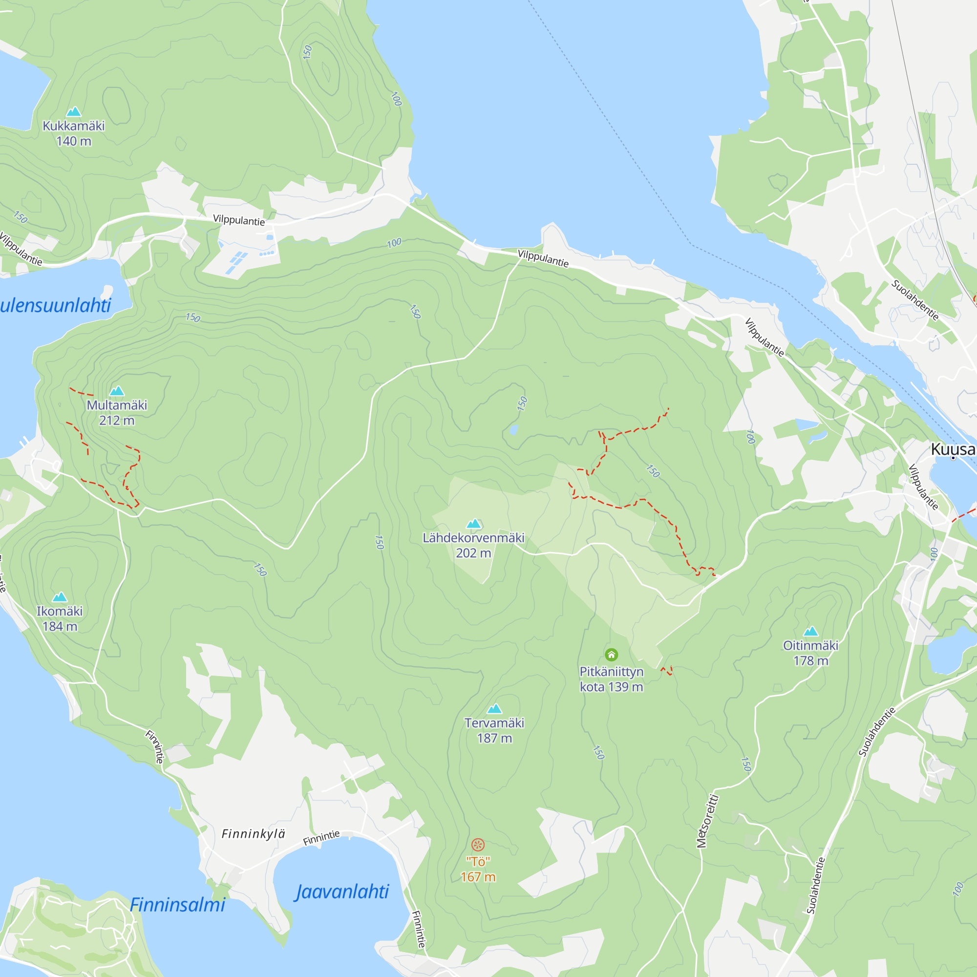 Lähdekorven kota map