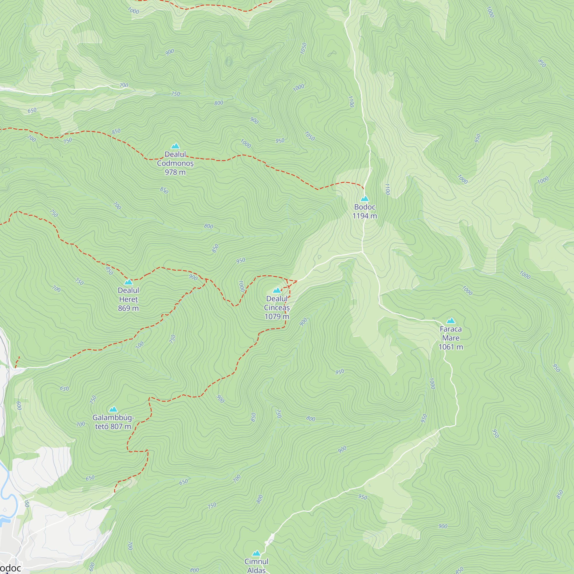 Refugiul Bodoc map