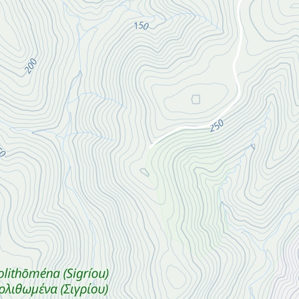 Map of Lesvos Early Miocene Petrified Forest