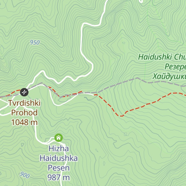 Map of Hizha Gorski Dom Tvrdica