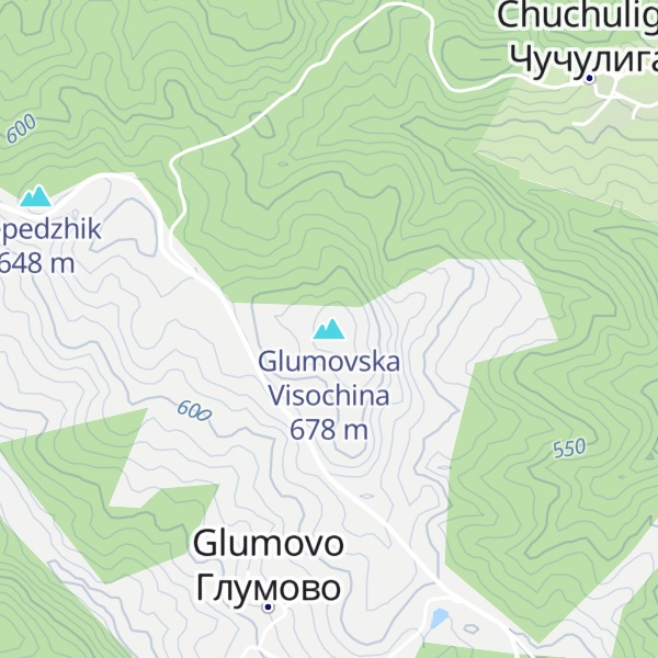 Map of Glumovska Visochina