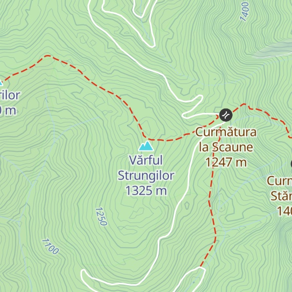 Map of Vărful Strungilor