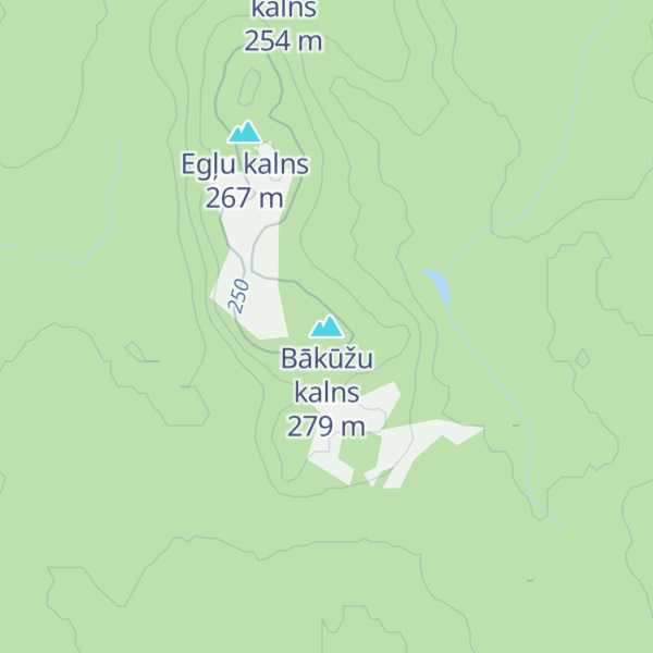 Map of Bākūžu kalns