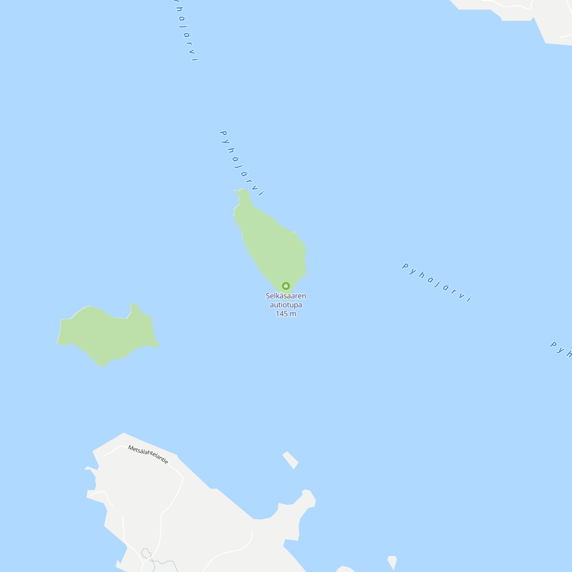 Selkäsaaren autiotupa map