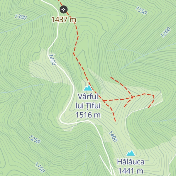 Map of Vârful lui Țifui
