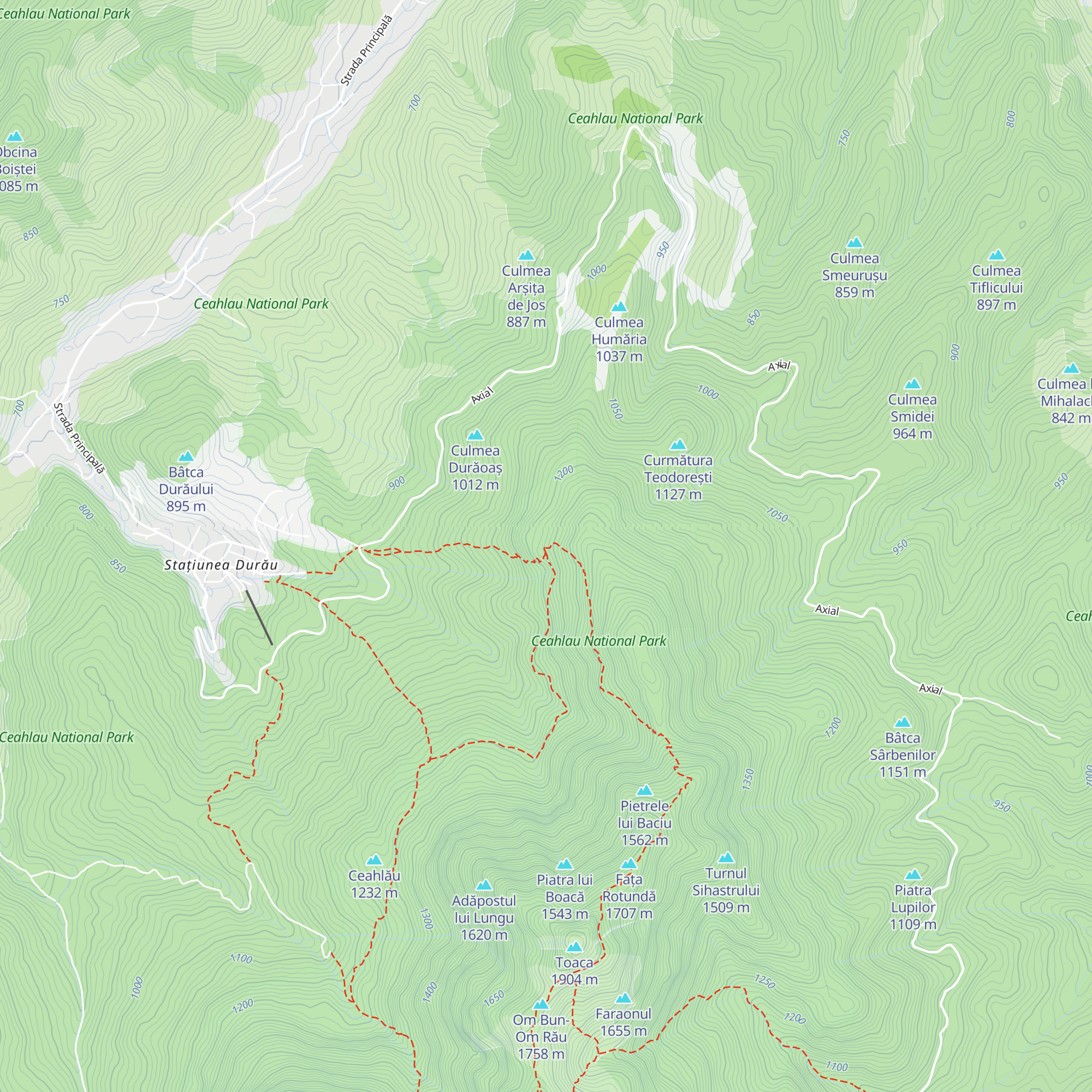 Cabana Fântânele map