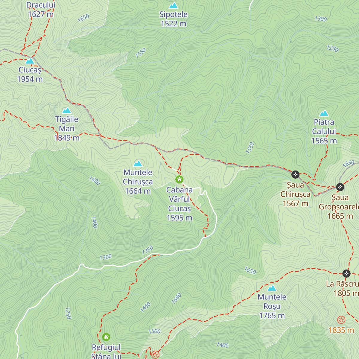 Cabana Vârful Ciucaș map