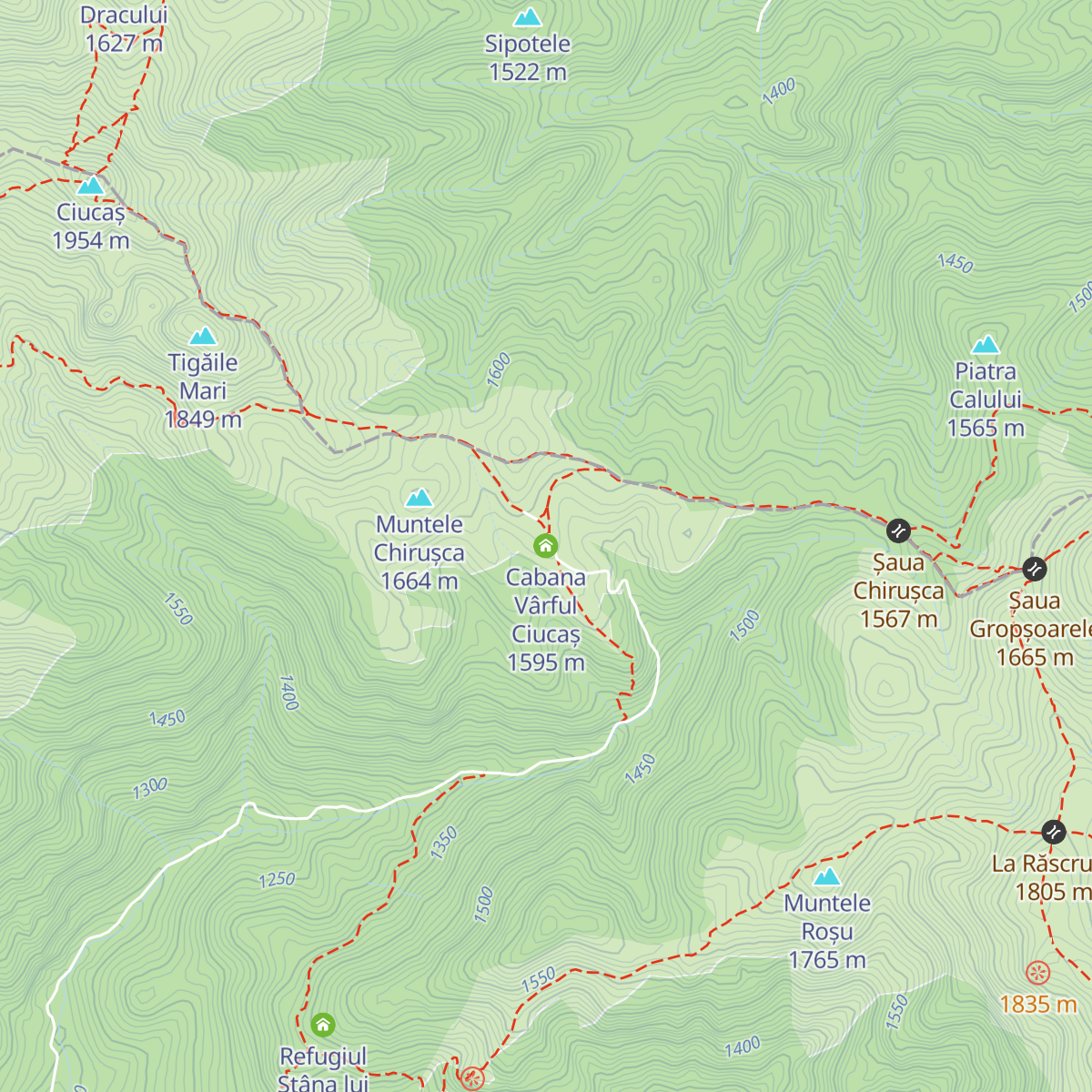 Cabana Vârful Ciucaș map
