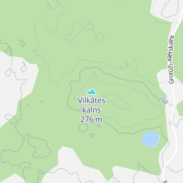 Map of Vilkātes kalns