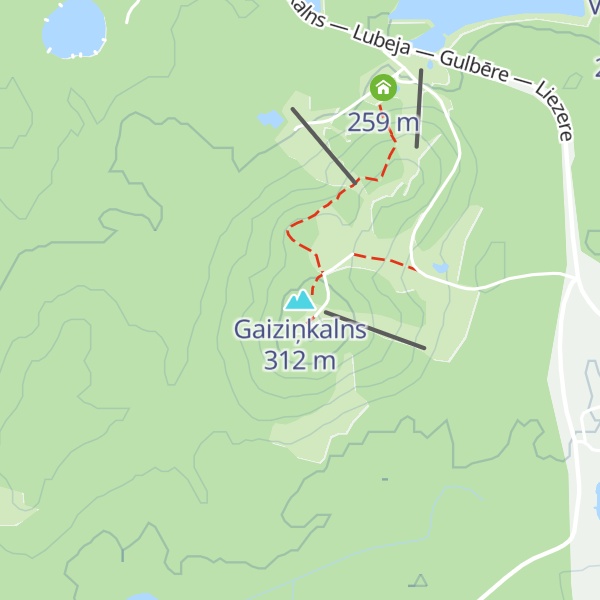 Map of Gaiziņkalns