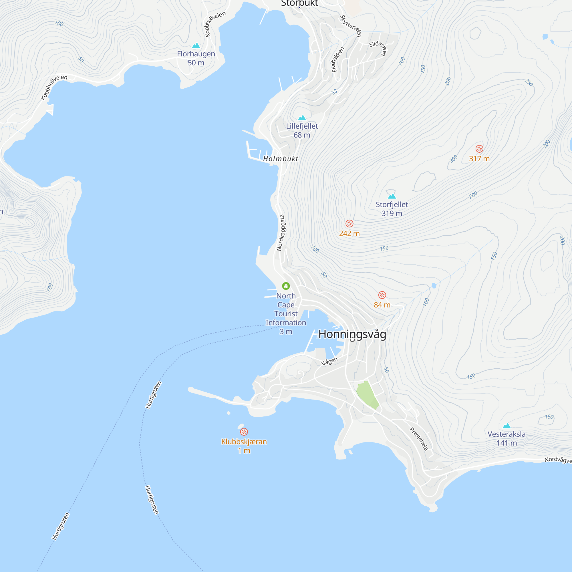North Cape Tourist Information map