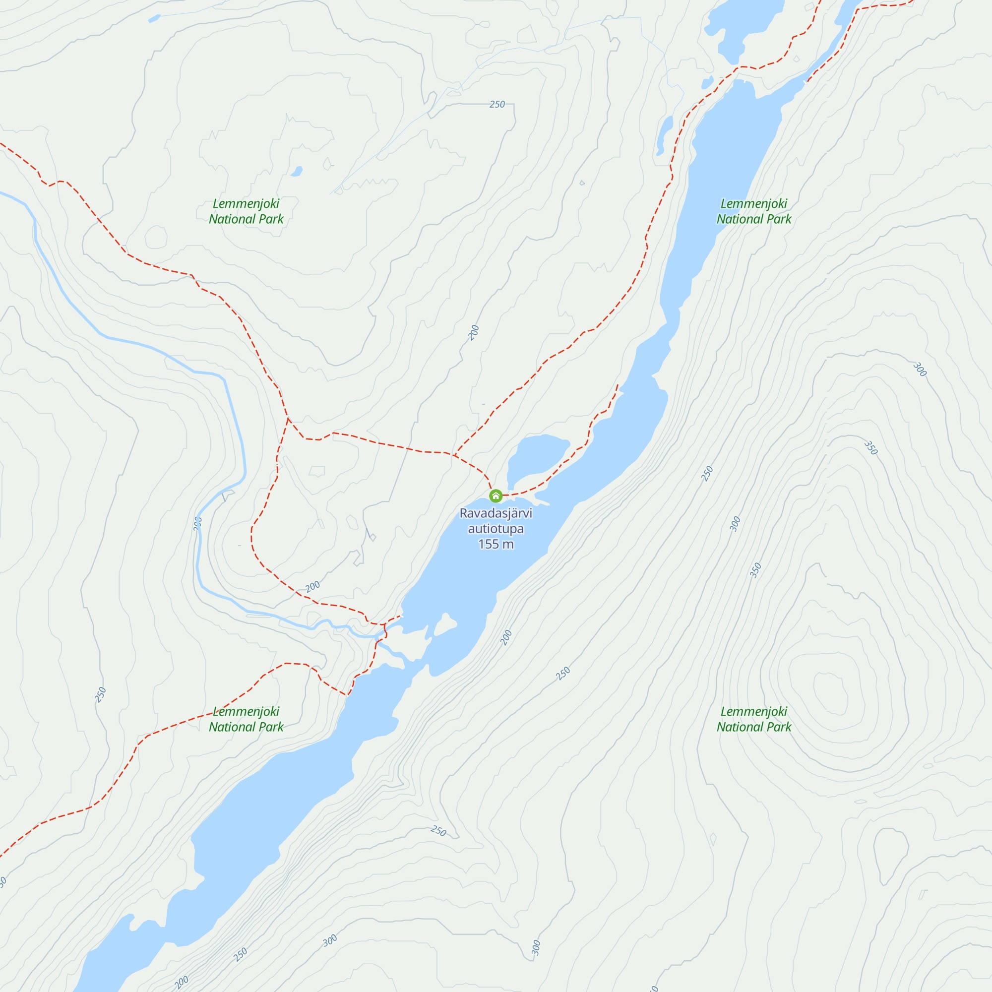 Ravadasjärvi autiotupa map