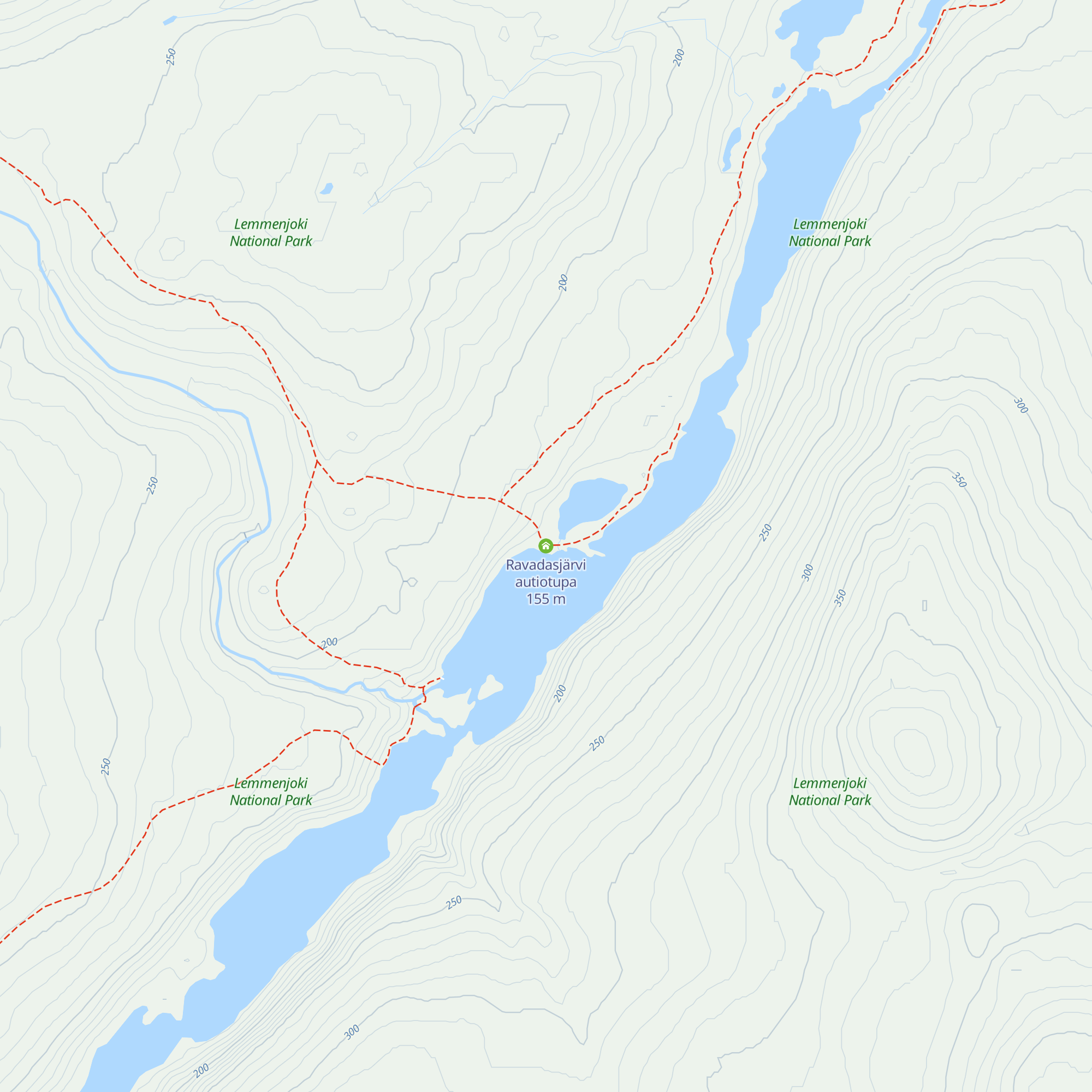 Ravadasjärvi autiotupa map