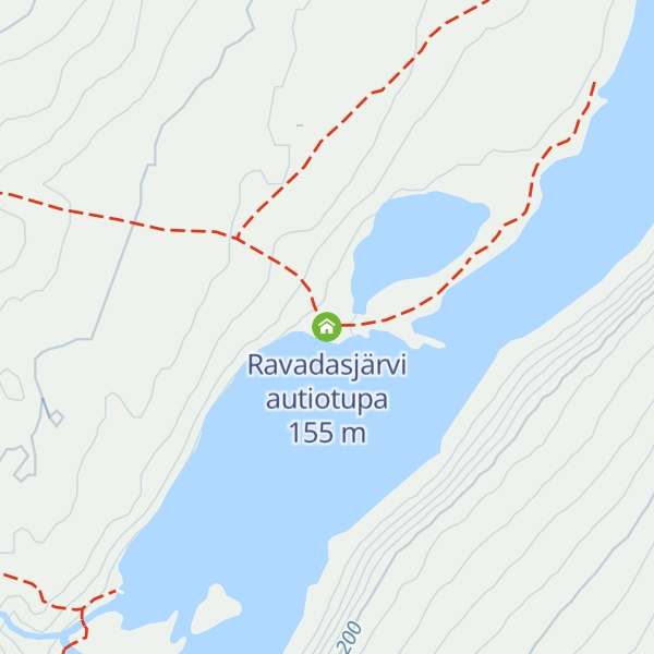 Map of Ravadasjärvi autiotupa