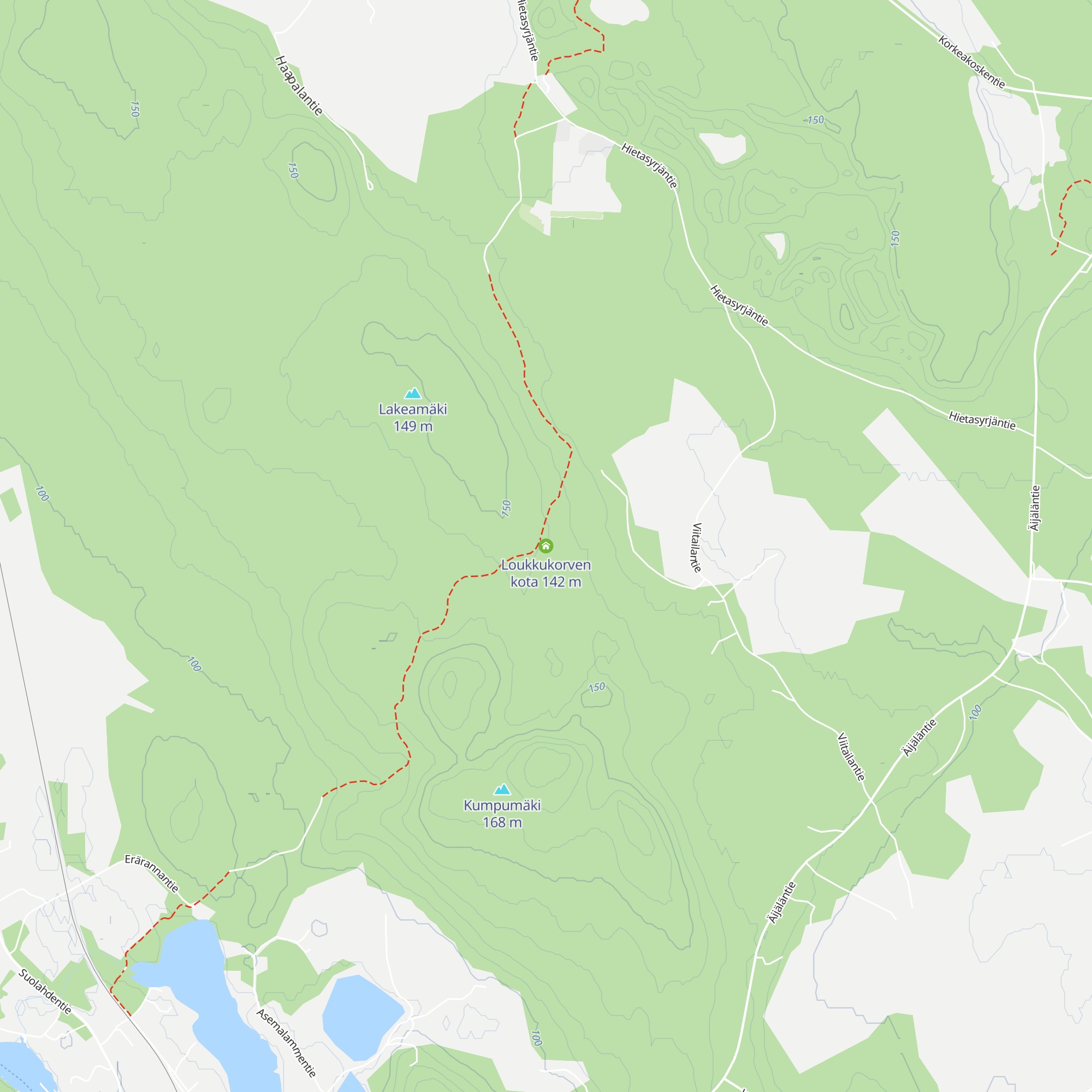 Loukkukorven kota map