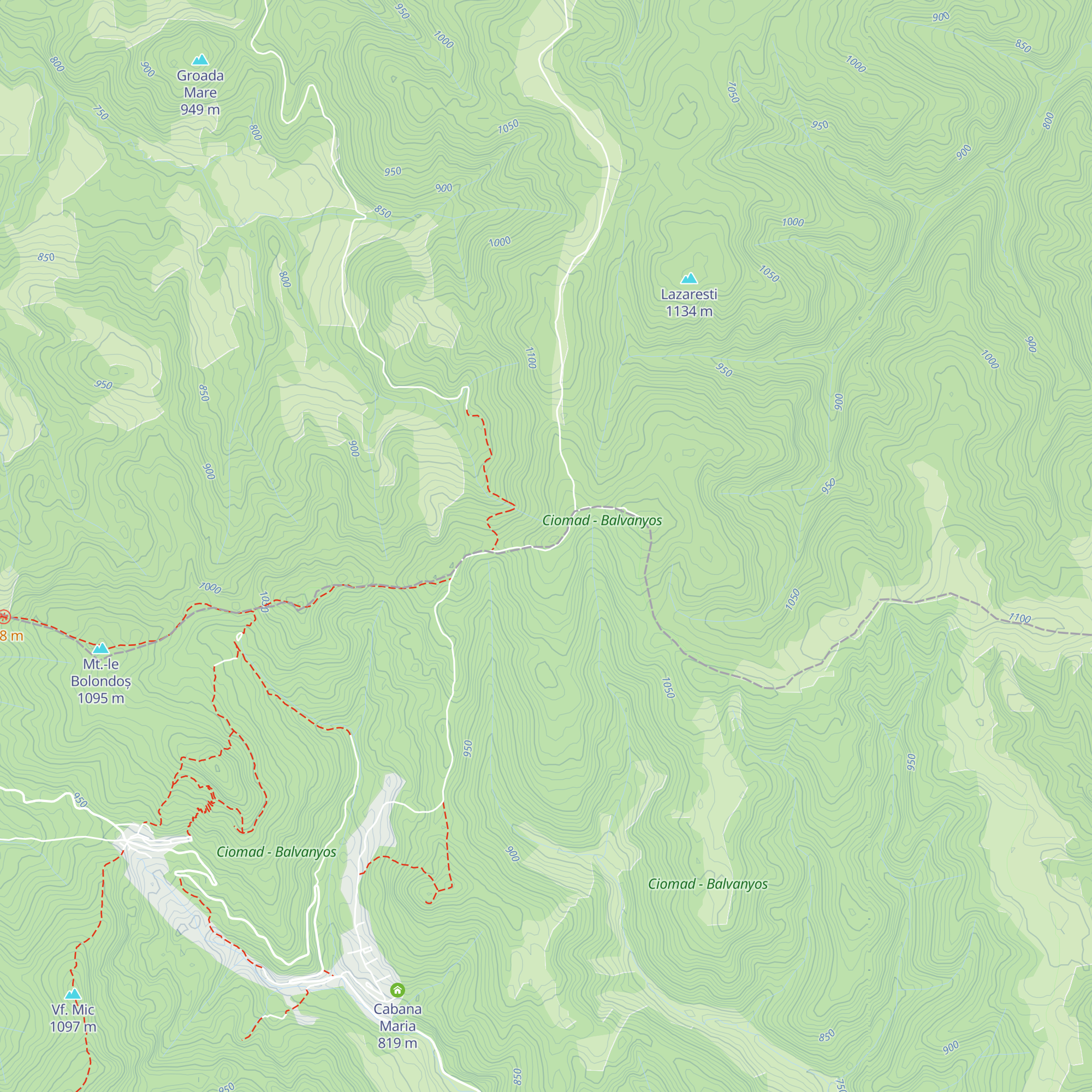 Refugiul Țețelea map