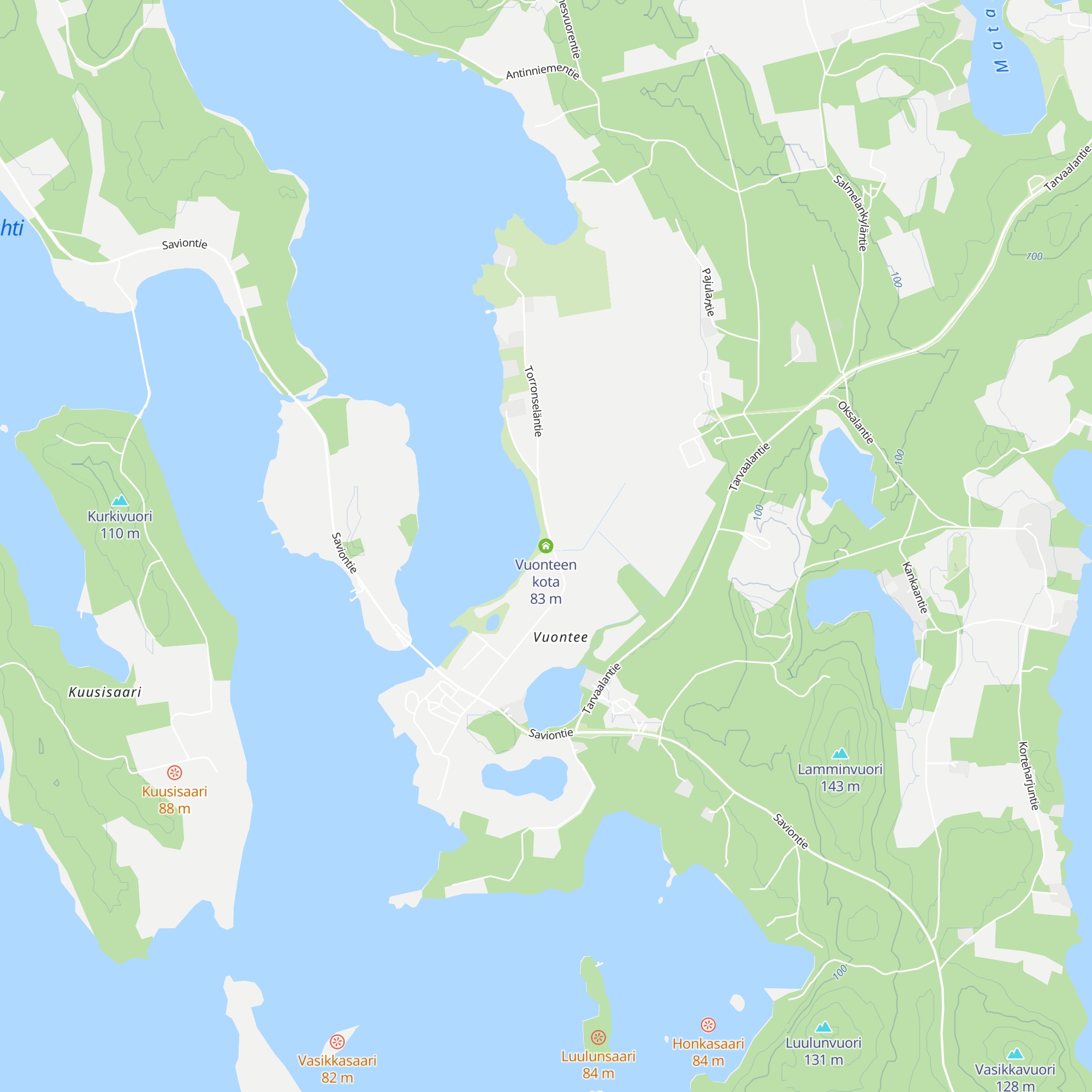 Vuonteen kota map
