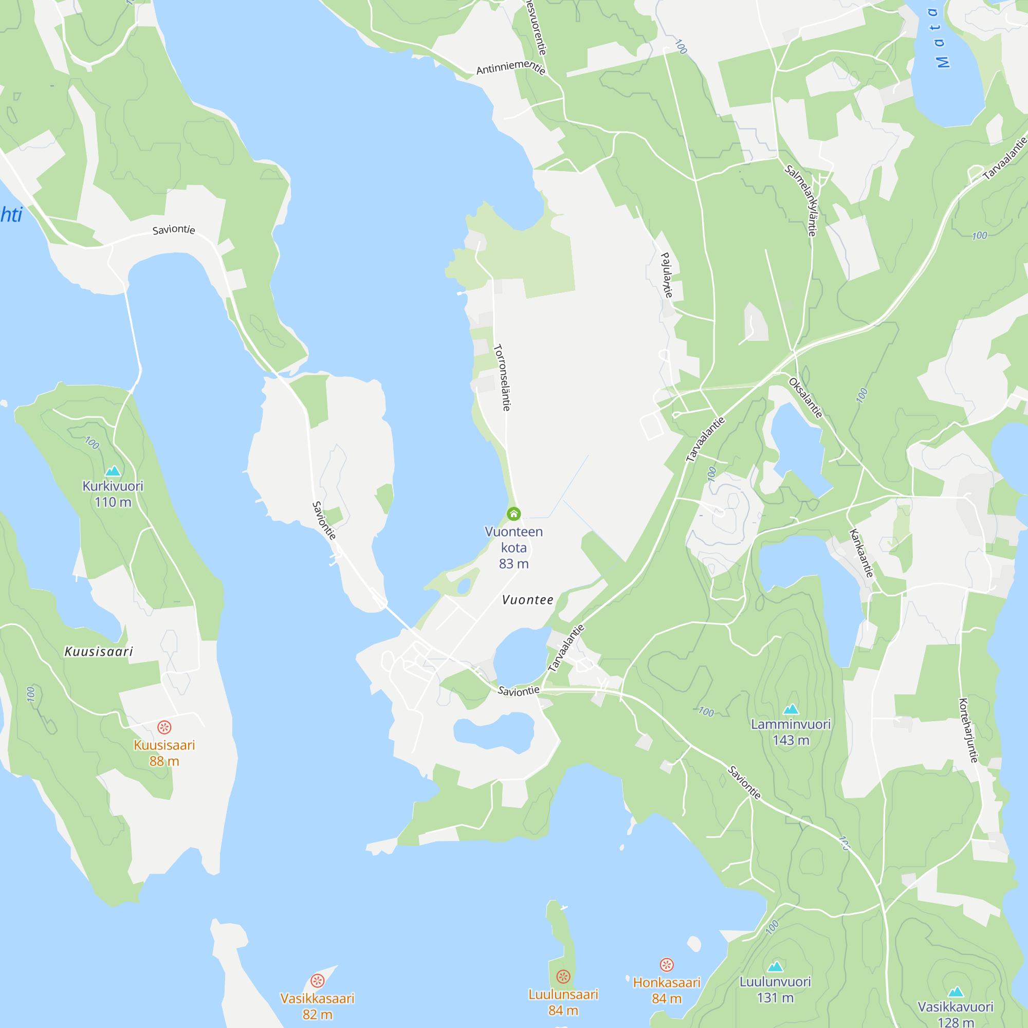 Vuonteen kota map