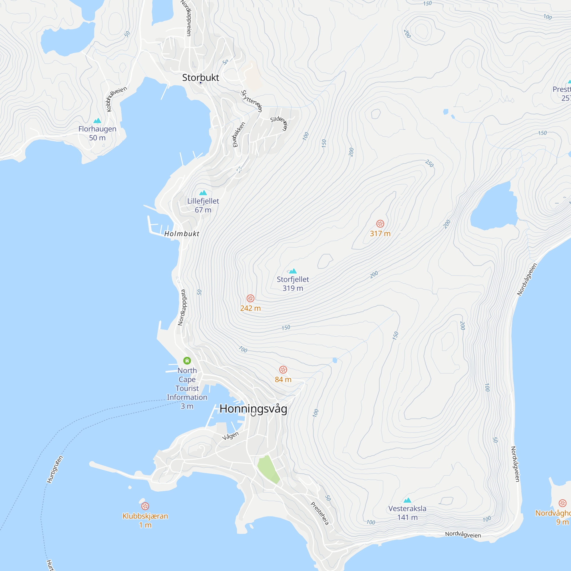Perletur-Hytta map