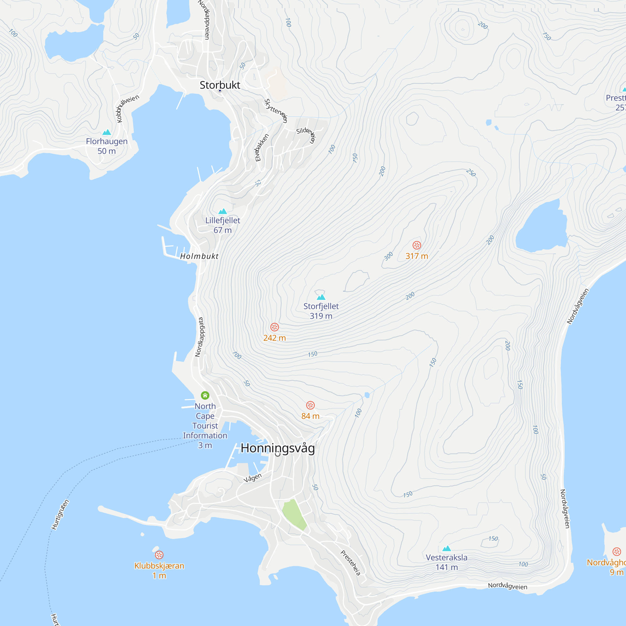 Perletur-Hytta map