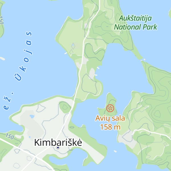 Map of Kapų kalnas