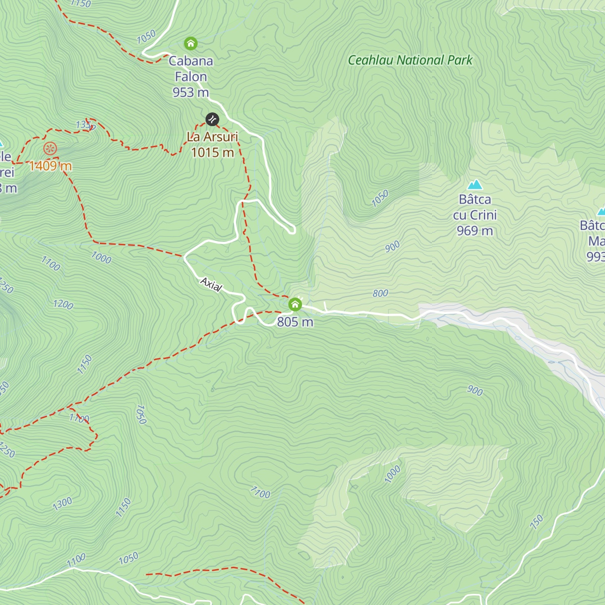 Cabana Izvoru Muntelui map