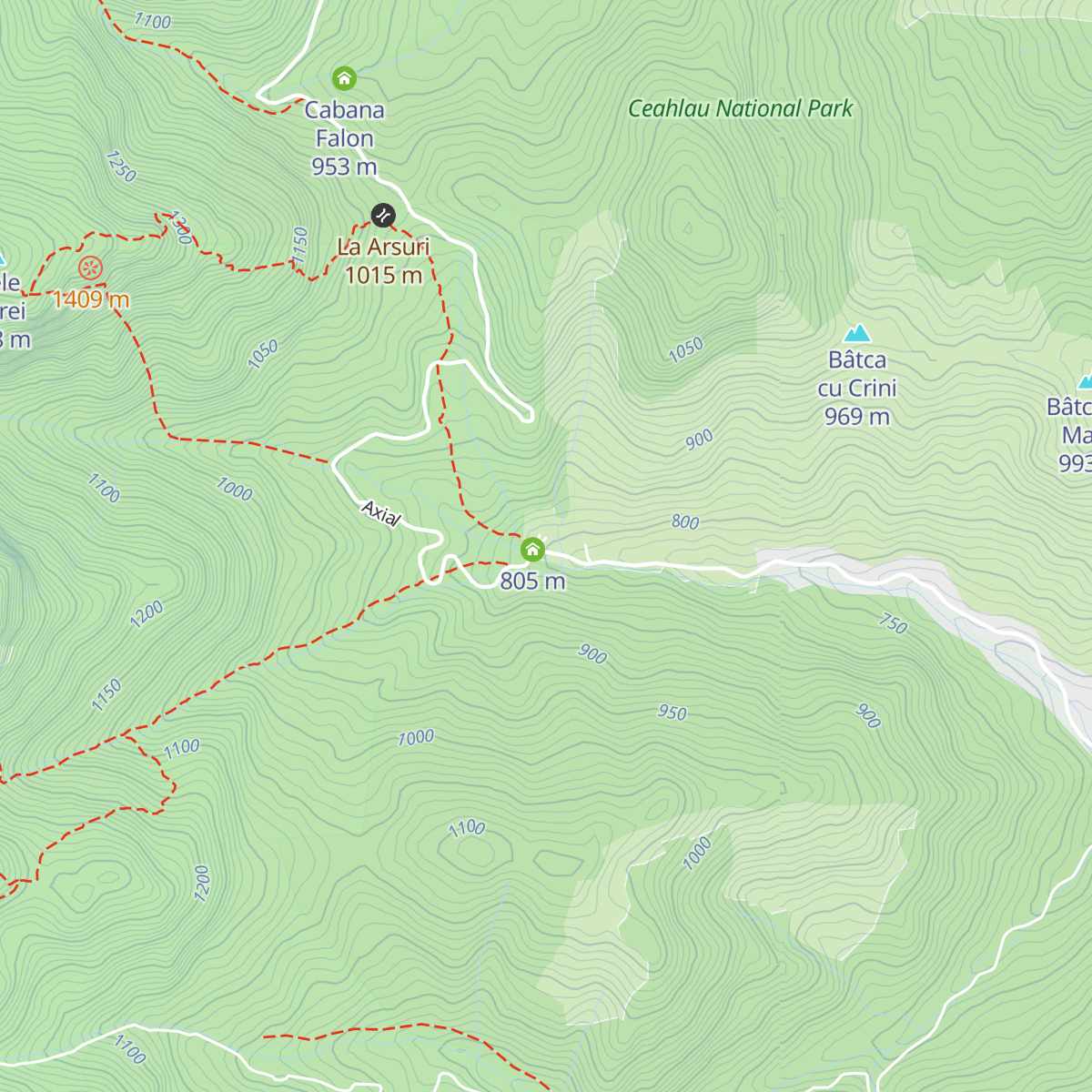 Cabana Izvoru Muntelui map