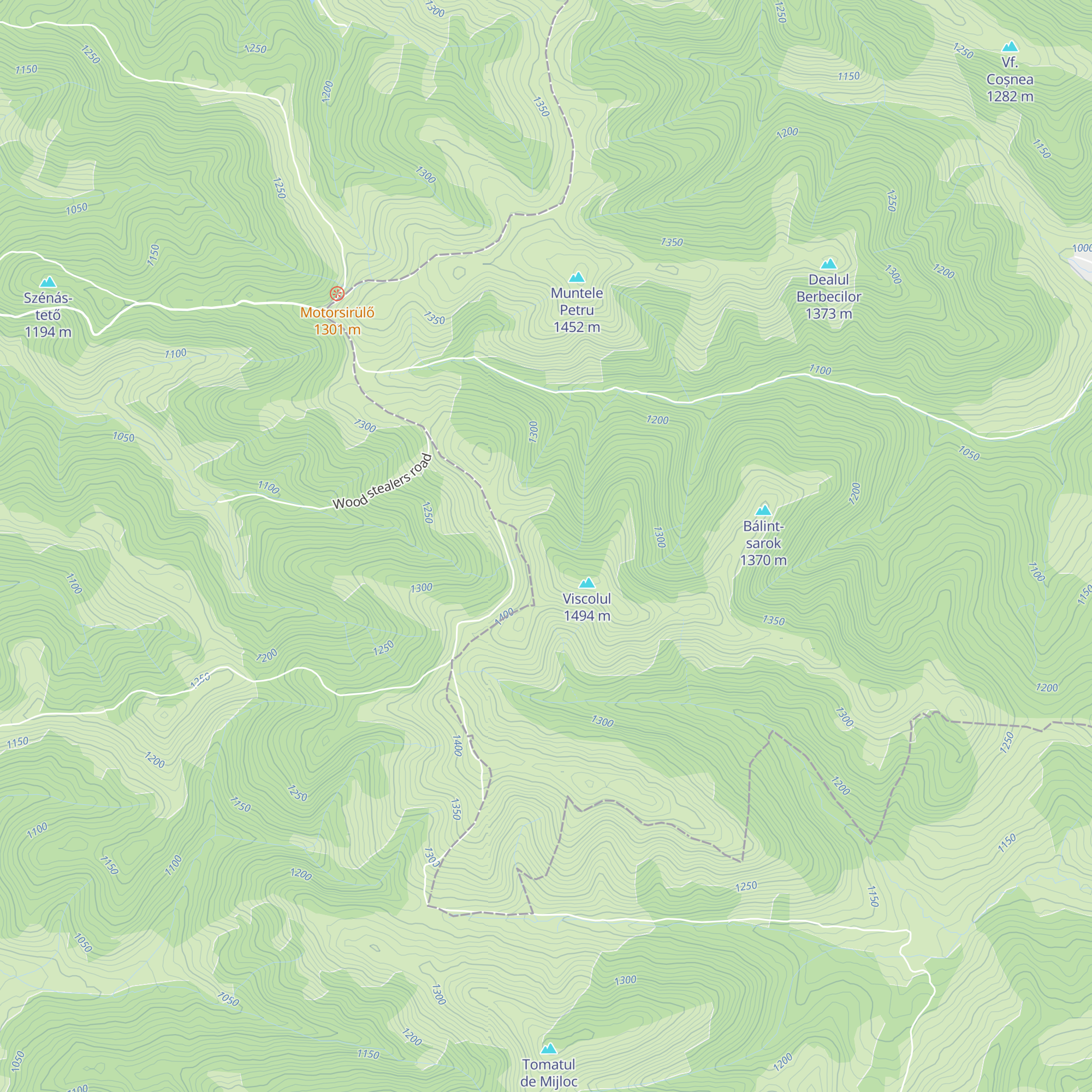Refugiu montan Vf. Viscolul map