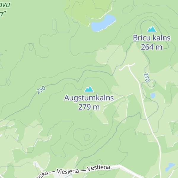 Map of Augstumkalns