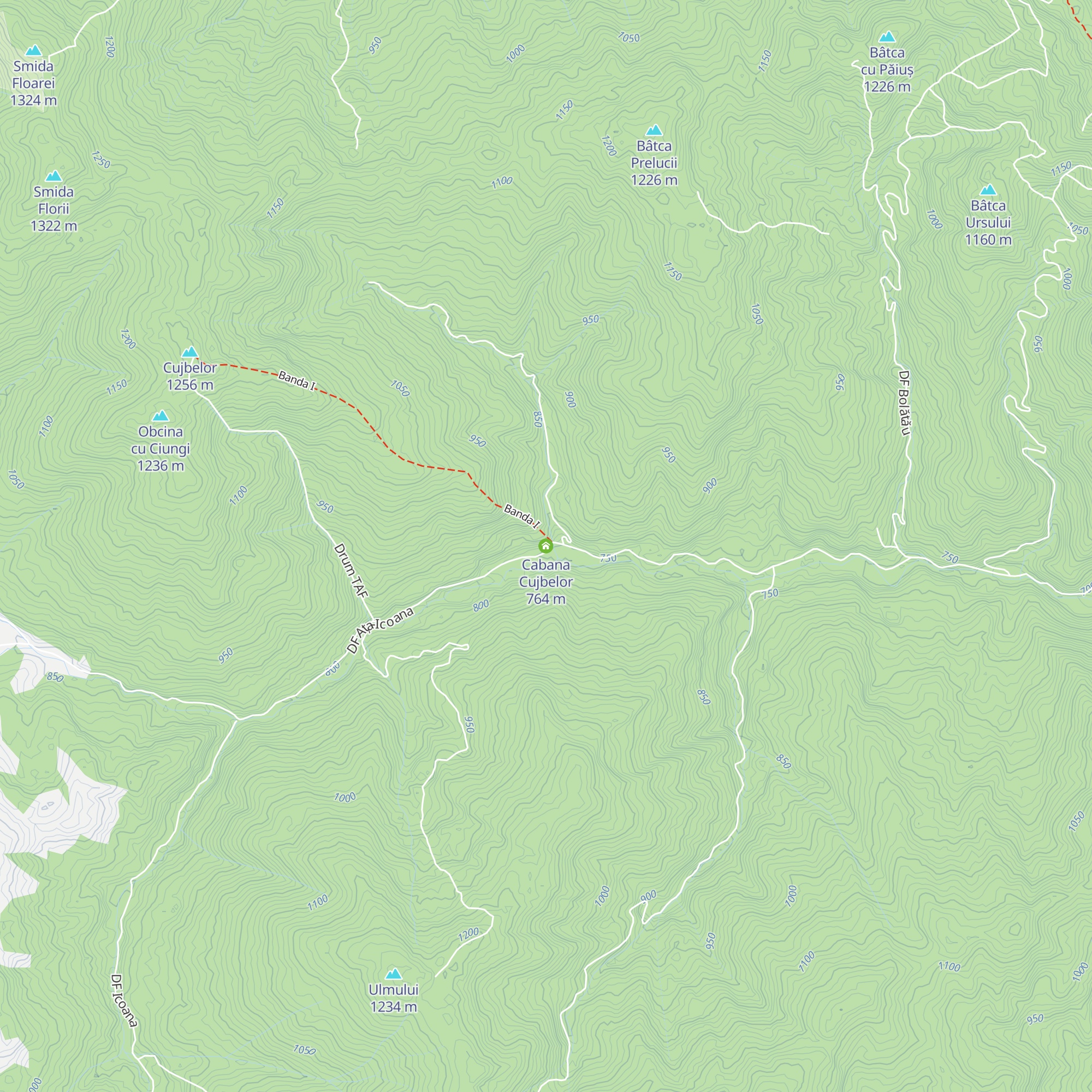 Cabana Cujbelor map
