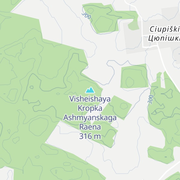 Map of Visheishaya Kropka Ashmyanskaga Raena